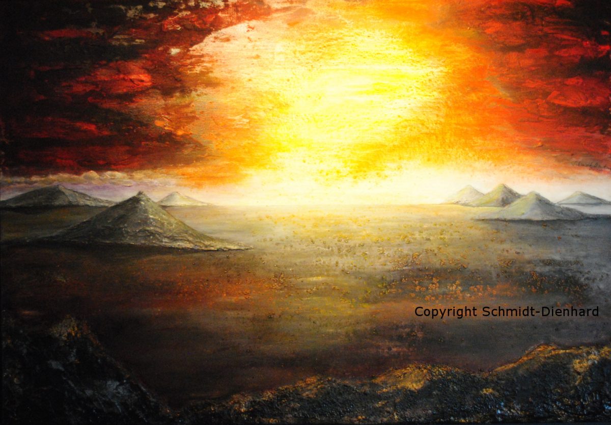 Feuermorgen - Lanzarote - Bild l026 - 130 x 90 cm
2018 - Acrylmalerei